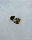 Silver Amber Ring Size 5
