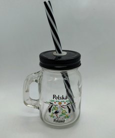 BGTECH Mini Jar with Straw Poland "Stork" 125ml