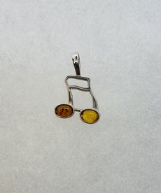 Silver Amber Pendant