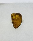 Silver Amber Ring Size 10