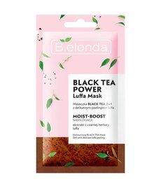 BIELENDA Black Tea Power Luffa Mask Maseczka z Peelingiem Nawilżająca 8g