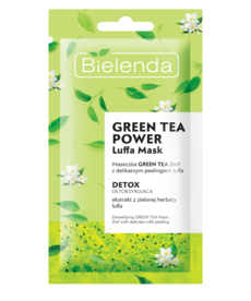 BIELENDA Green Tea Power Luffa Mask Maseczka z Peelingiem Detoksykująca 8g