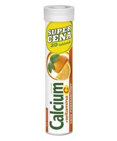 POLSKI LEK S.A. Calcium + Vitamin C Orange flavor 20 tablets