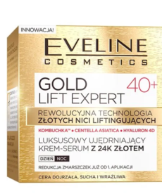 EVELINE Gold Lift Expert 40+ Ujędrniajacy Krem Serum ze Złotem Dzień/Noc 50ml