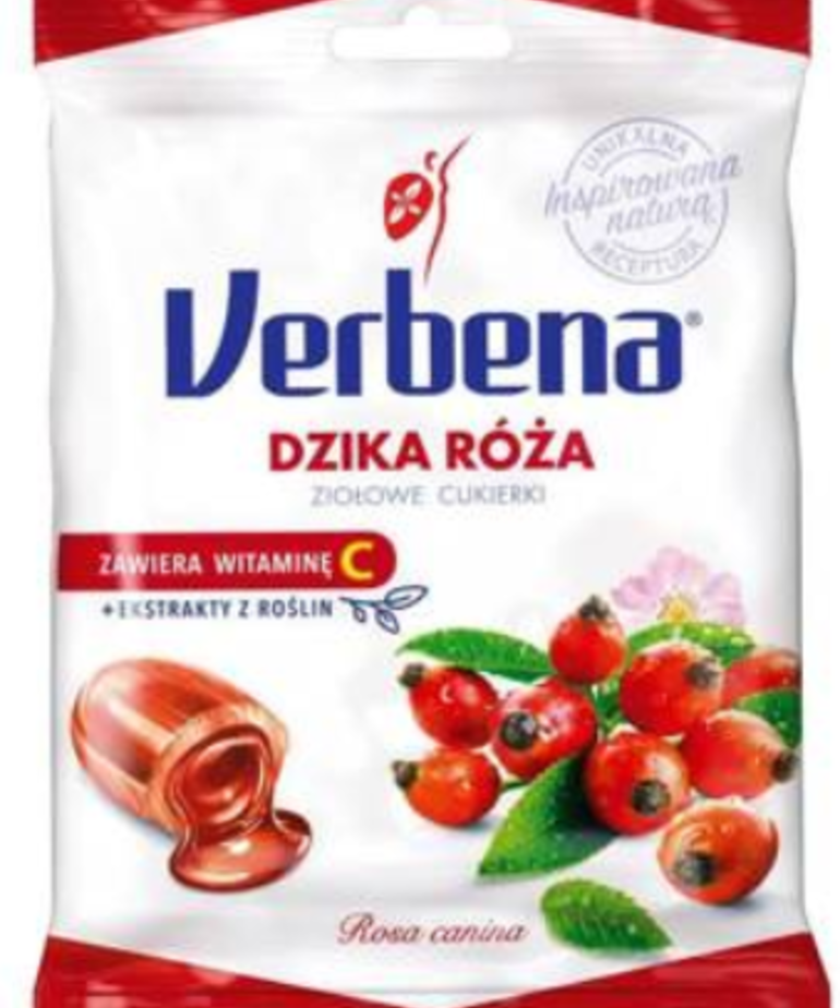 VERBENA Ziołowe Cukierki Dzika Róża 60g