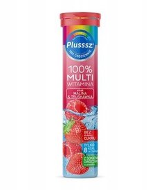 PLUSSSZ Plusssz 100% Multivitamin Raspberry and Strawberry Without Sugar 20 tablets