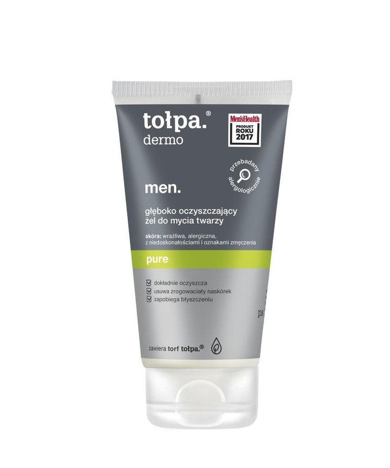 TOLPA TOŁPA Dermo Men Pure Głęboko Oczyszczający Żel do Mycia Twarzy 150ml