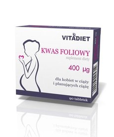 VITADIET Kwas Foliowy 400 ug 90 tabletek