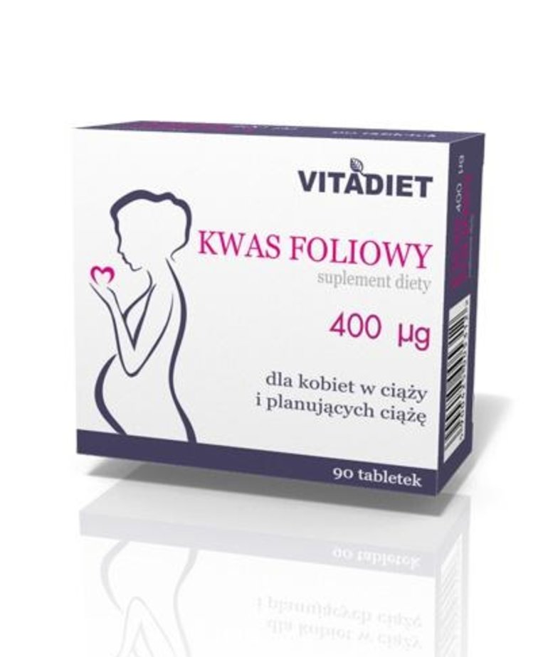 VITADIET Kwas Foliowy 400 ug 90 tabletek