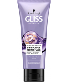 SCHWARZKOPF Gliss Hair Repair Violet Mask 2in1 Blond Hair Protector 200ml