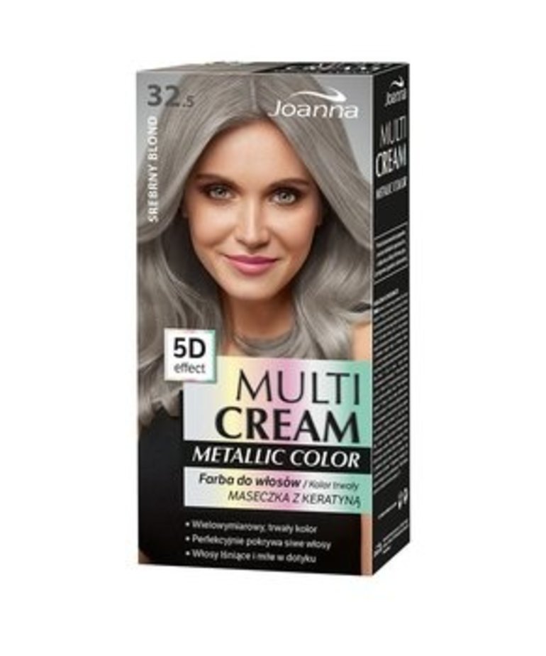 JOANNA Farba Do Włosów Multi Cream Metalic Color 32.5 Srebrny Blond
