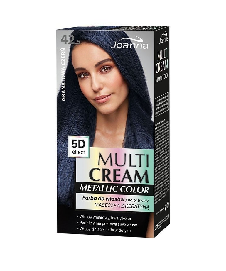 JOANNA Farba Do Włosów  Multi Cream Metalic Color Granatowa Czerń 42.5