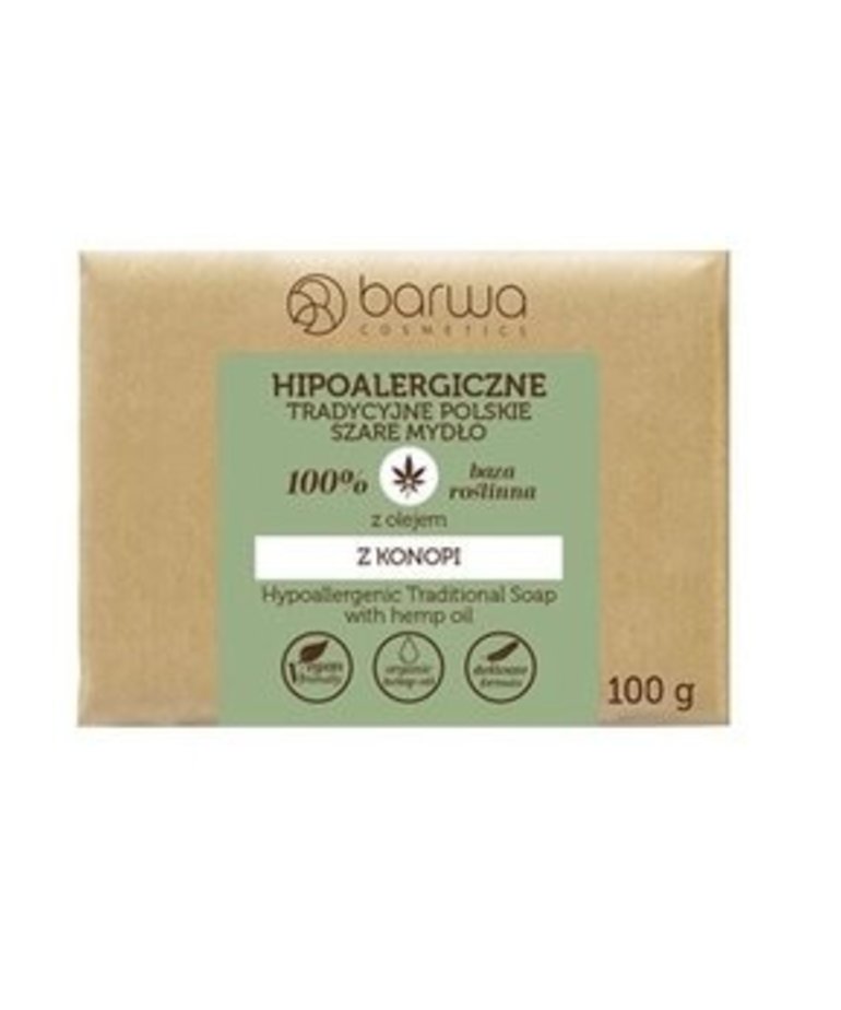 BARWA Hypoallergenic Polish Gray Soap With Hemp Oil 100g