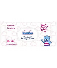 BAMBINO Unscented Wipes For Mouths And Hands 57 pcs