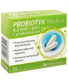 MEDICALINE Probiotic + Vit C With Prebiotic Medica 15 capsules