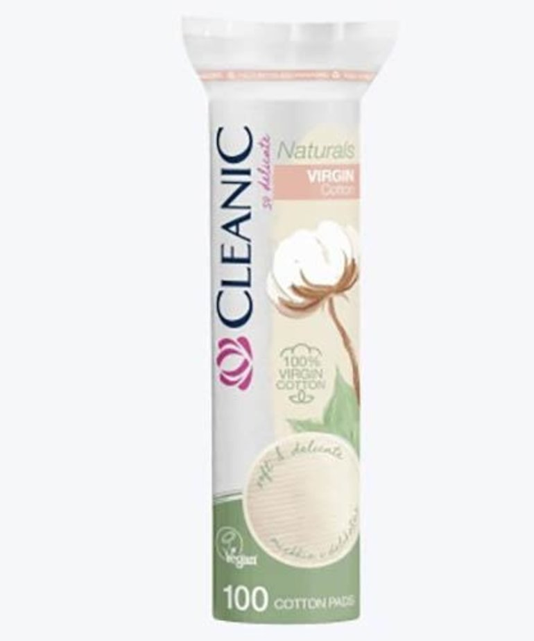 CLEANIC Natural Virgin Cotton Cosmetic Pads 100 pieces