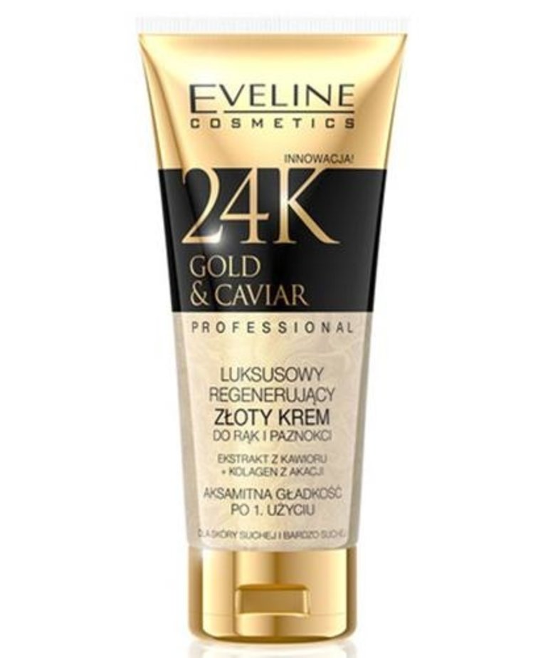 EVELINE 24K Gold & Caviar Luxurious Regenerating Golden Hand Cream 100ml