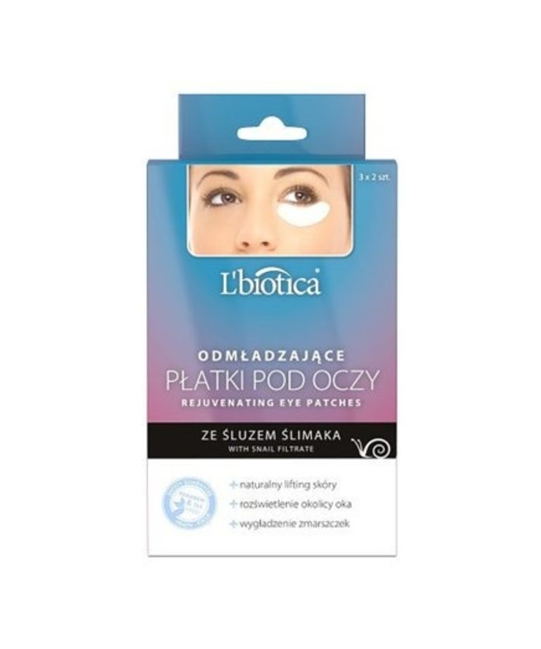 L'BIOTICA Rejuvenating Eye Pads With Snail Slime 3x2 pieces