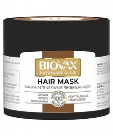 L'BIOTICA Biovax Mask Intensively Regenerating Argan, Macadamia, Coconut 250 ml