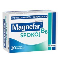 BIOFARM Magnefar B6 Spokój 30 tabletek