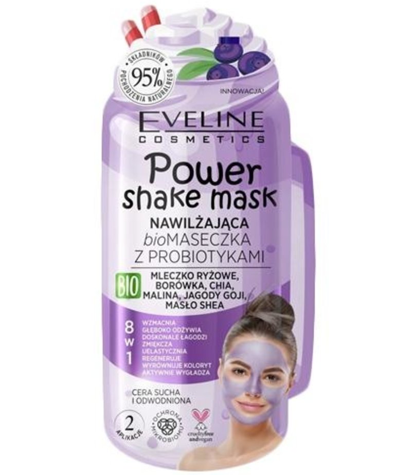 EVELINE Power Shake Mask Moisturizing Mask With Probiotics 10ml