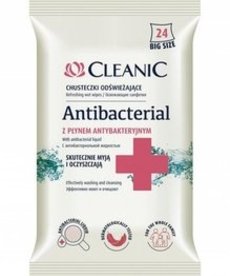 CLEANIC Refreshing Wipes With Antibacterial Liquid 24 pieces