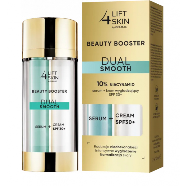 LIFT 4 SKIN- Beauty Booster Dual Smooth, Serum 10% Niacynamid+ Krem SPF 30