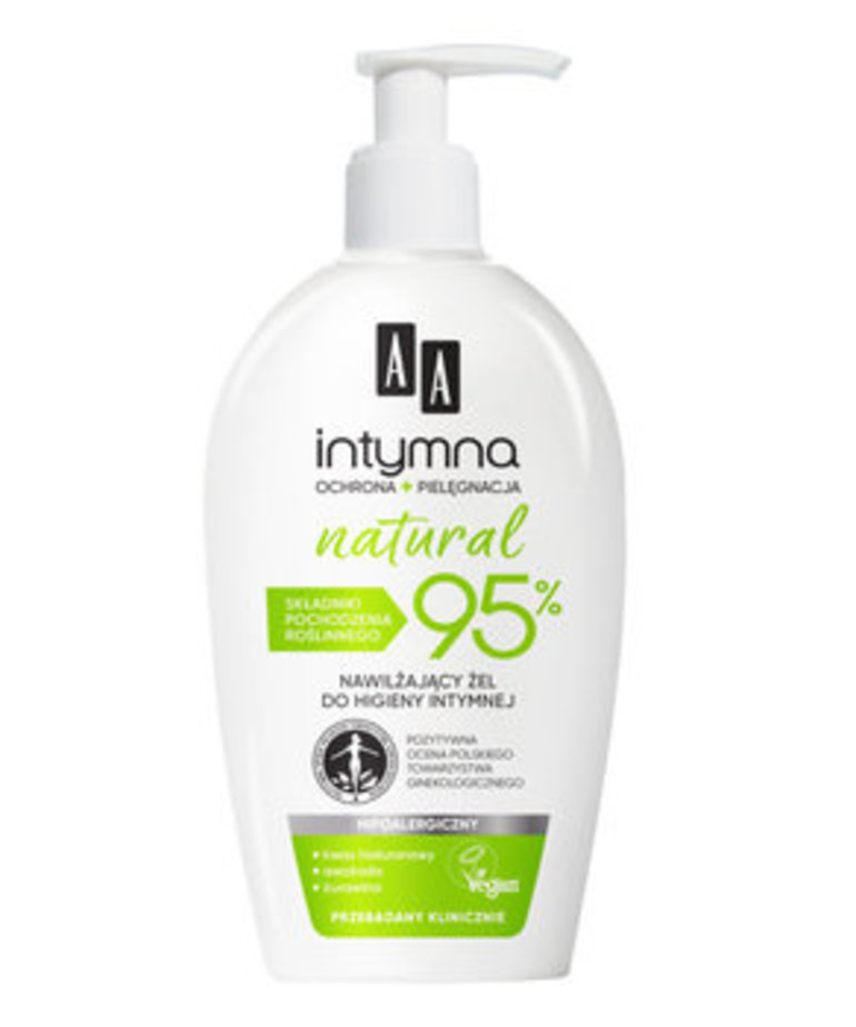 AA AA Intymna Natura Nawilżający Żel Do Higieny Intymnej 300 ml