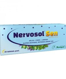 HERBAPOL HERBAPOL Nervosol Sen Melisa Chmiel Lawenda 20 tabletek