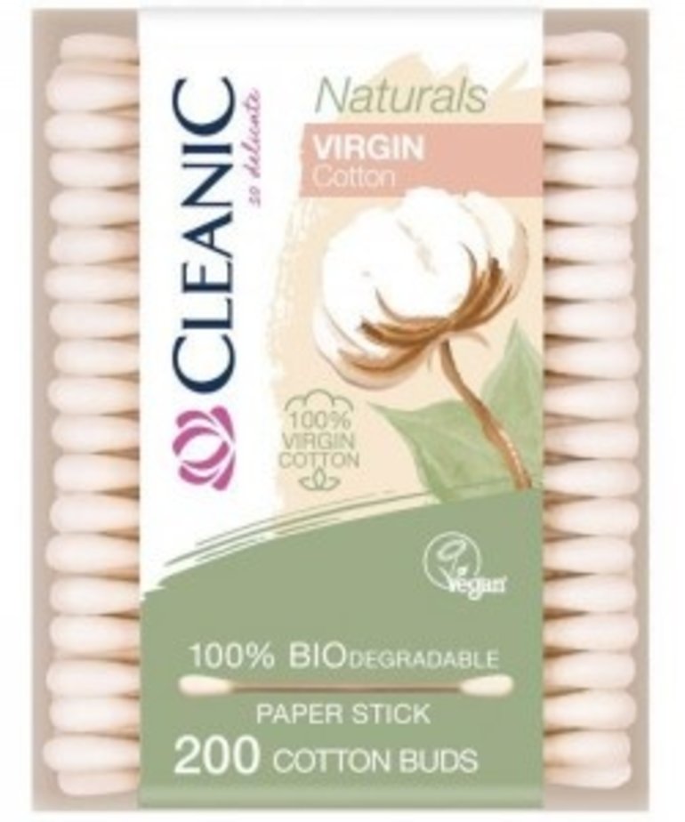 CLEANIC CLEANIC Cosmetic Sticks Virgin Cotton 200 pcs