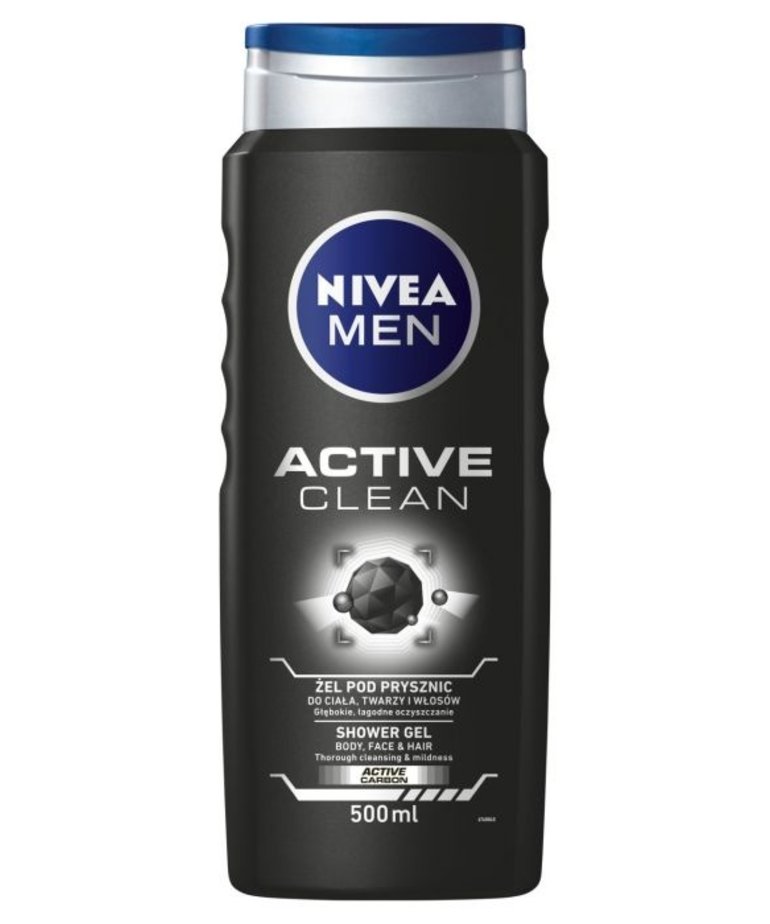 NIVEA NIVEA MEN Active Clean Żel Pod Prysznic Dla Mężczyzn 500ml