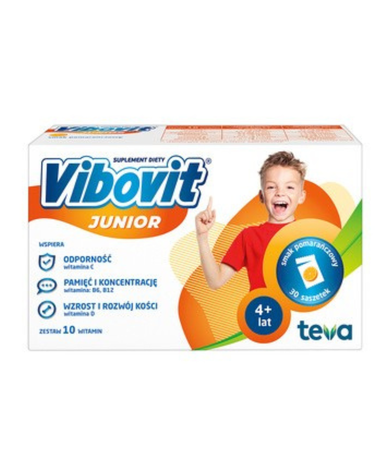 TEVA TEVA Vibovit Junior o Smaku Pomaranczowym 30 Saszetek