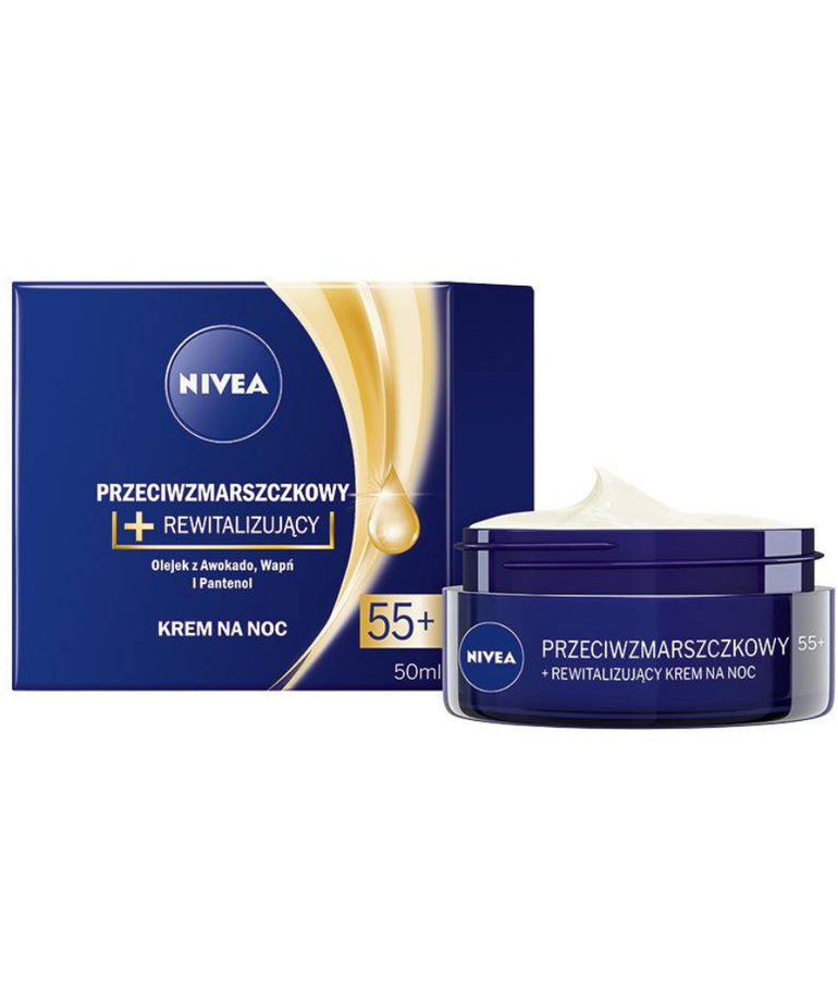 NIVEA NIVEA  Krem 55+ Przeciwzmarszczkowy Rewitalizujący Na Noc 50ml