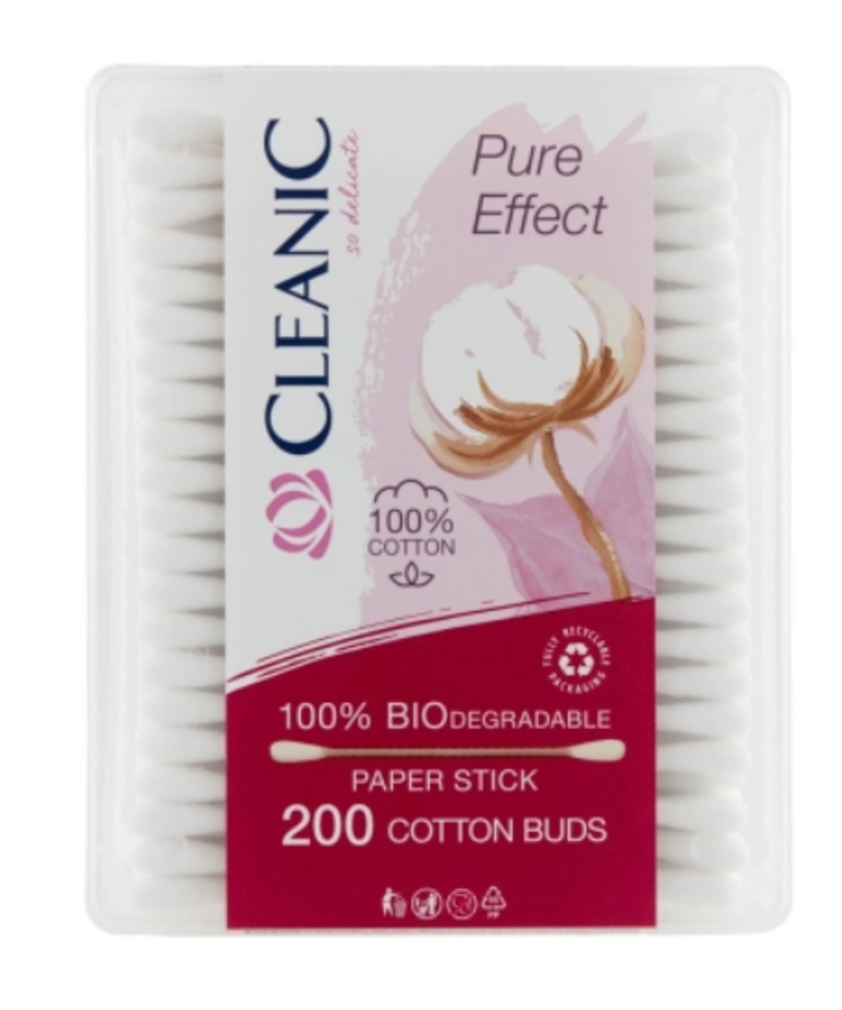 CLEANIC CLEANIC Pure Effect Patyczki Kosmetyczne 200sztuk