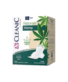 CLEANIC CLEANIC Naturals Hemp Podpaski Na Noc 10sztuk