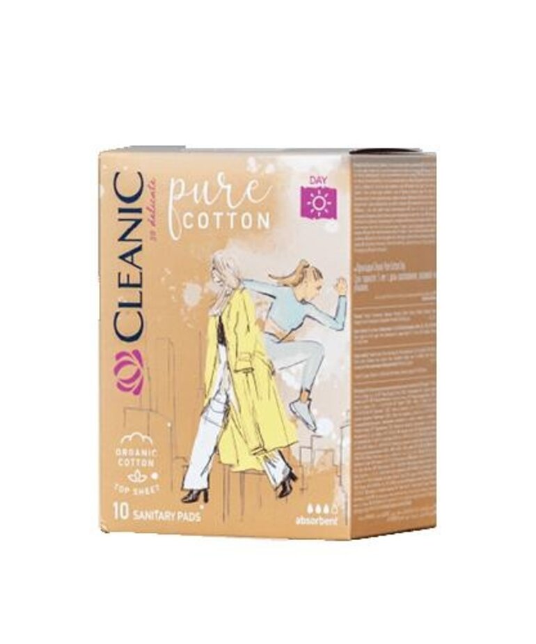 CLEANIC CLEANIC Pure Cotton Podpaski Na Dzień 10sztuk