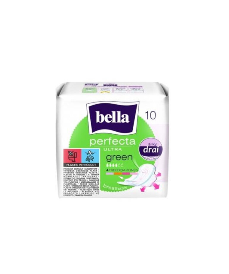 BELLA BELLA Perfecta Ultra Green Silky Drai Sanitary Pads 10 pieces