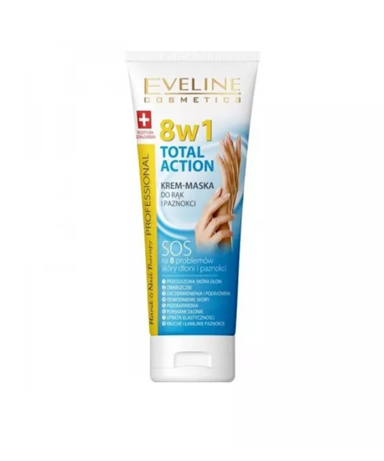 EVELINE EVELINE Hand&Nail Therapy Total Action 8W1 Krem-Maska Do Rąk 75 ml
