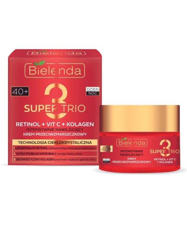 BIELENDA BIELENDA Super Trio 40+Nawilżający Krem Przeciwzmarszczkowy 50ml