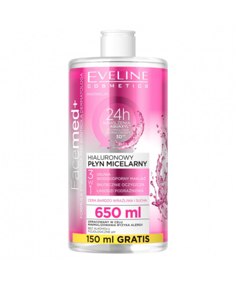 EVELINE EVELINE 3IN1 Facemed+ Hyaluronic Micellar Liquid 650 ml