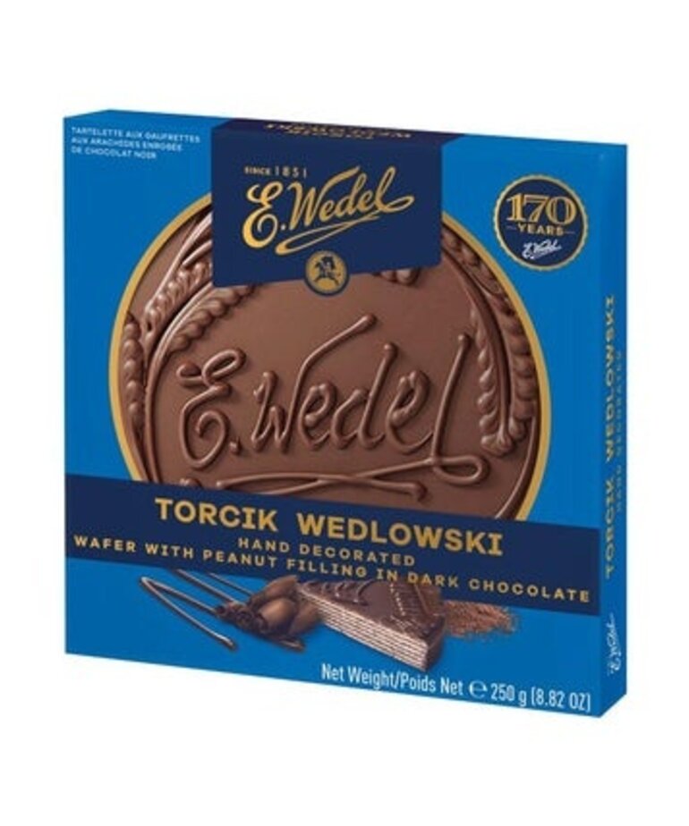 E.WEDEL E. WEDEL- Torcik Wedlowski Wafer with Peanut Filling in Dark Chocolate (8.825oz/250g)g