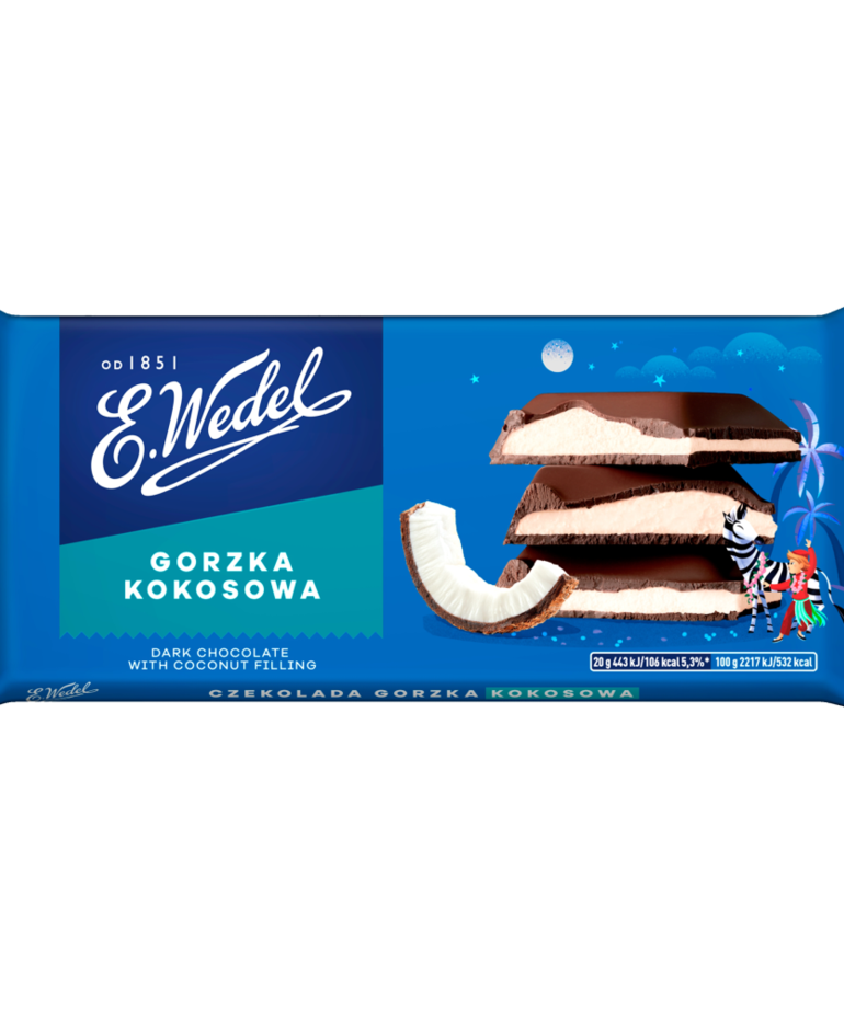 E.WEDEL E. WEDEL - Dark Chocolate With Coconut Filling 100 g