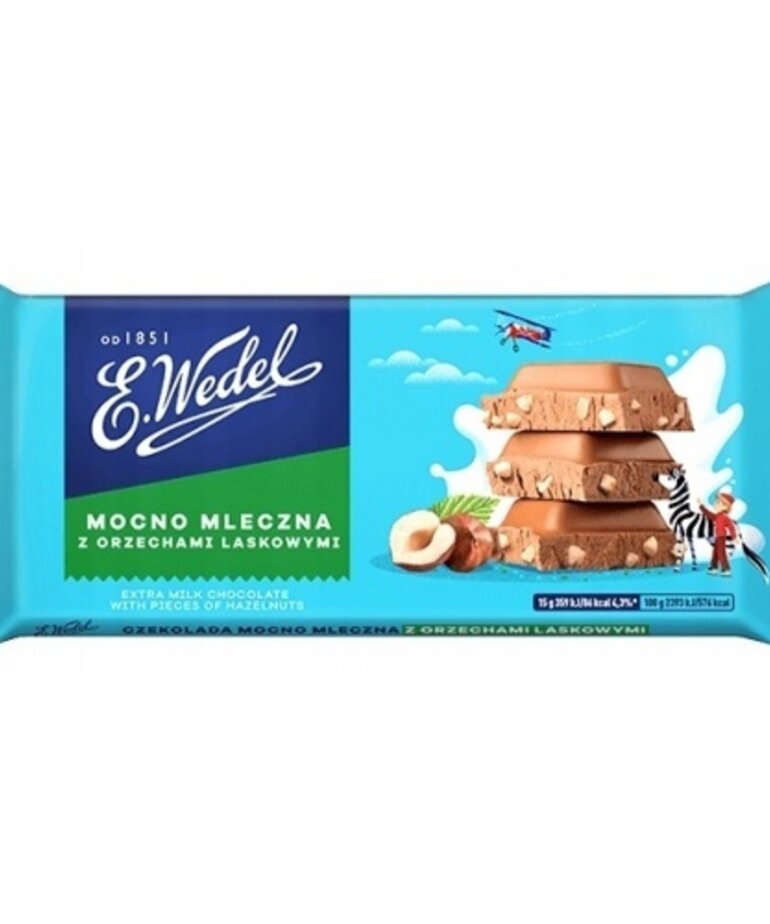 E.WEDEL E. WEDEL - Extra Milk Chocolate With Hazelnuts 80 g
