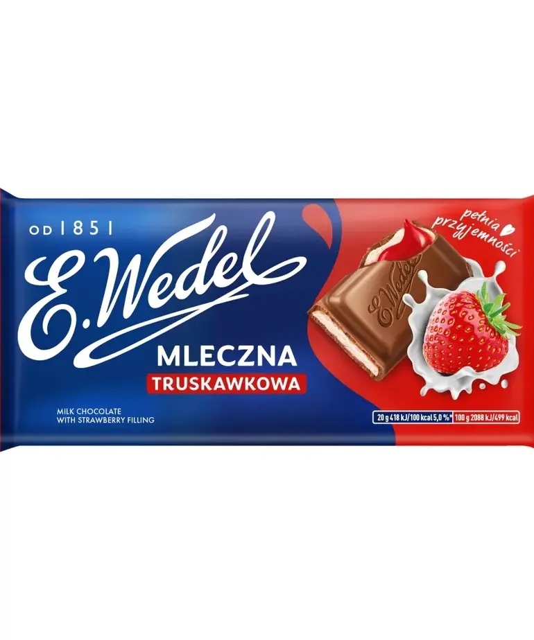 E.WEDEL E. WEDEL - Milk Chocolate With Strawberry Filling 100 g
