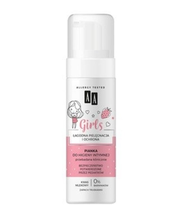 AA AA - Girls Lagodna PIanka Do Higieny Intymnej Zapach Truskawki 150 ml