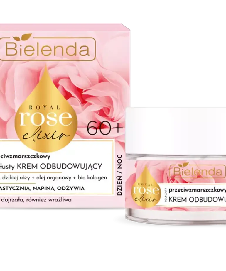 BIELENDA BIELENDA - Rose Elixir Przeciwzmarszczkowy Poltlusty Krem Odbudowujacy Na Dzien I Noc 60+ 50 ml