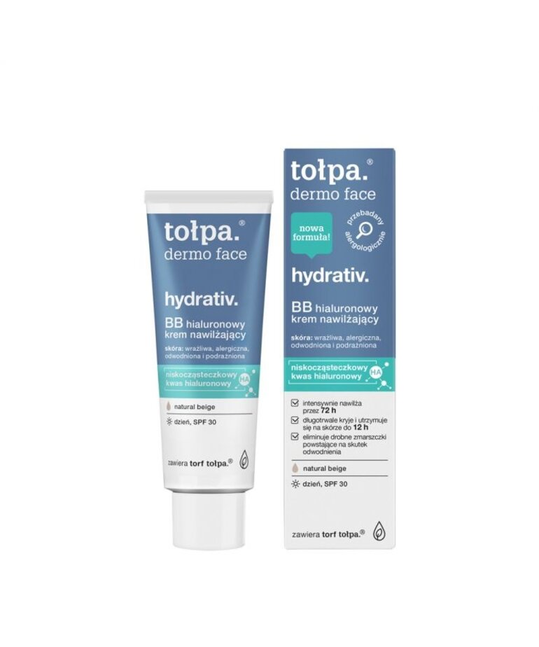 TOLPA TOŁPA Hydrativ BB Hialuronowy Krem Nawilżający SPF 30  na Dzień 40 ml