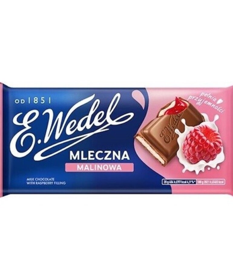 E.WEDEL E. WEDEL - Milk Chocolate With Raspberry Filling 100 g