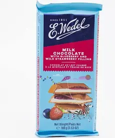 E.WEDEL E. WEDEL - Milk Chocolate With Blueberry And Wild Strawberry Filling 100 g