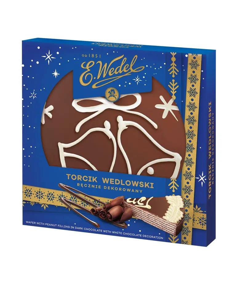 E.WEDEL E. WEDEL - Wafer With Peanut Filling In Dark Chocolate And White Chocolate Decoration 250 g